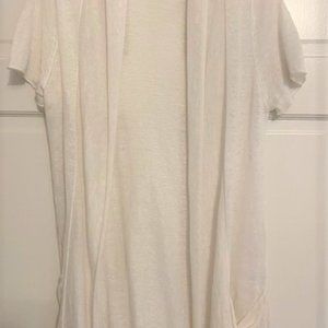 Island Company White Linen Short Sleeve Cardigan Size XS